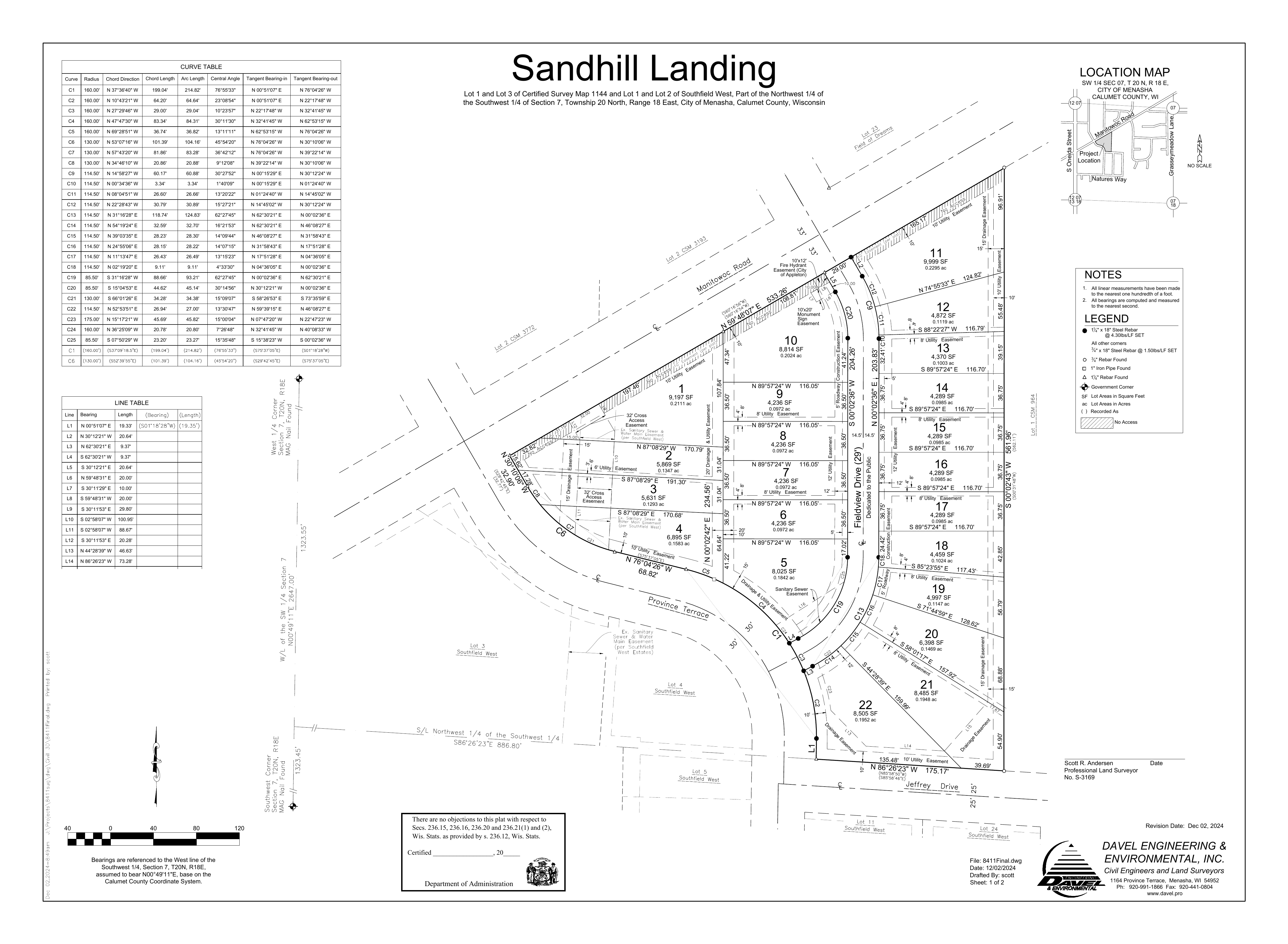 Sandhill Landing final plat